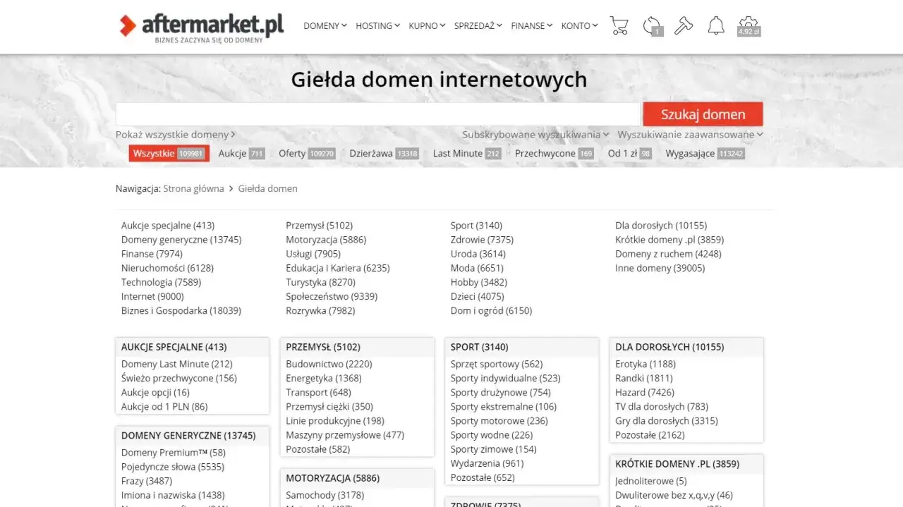 Giełda domen internetowych. Znajdź idealną domenę dla swojego biznesu. Handel domenami to nasza specjalność.