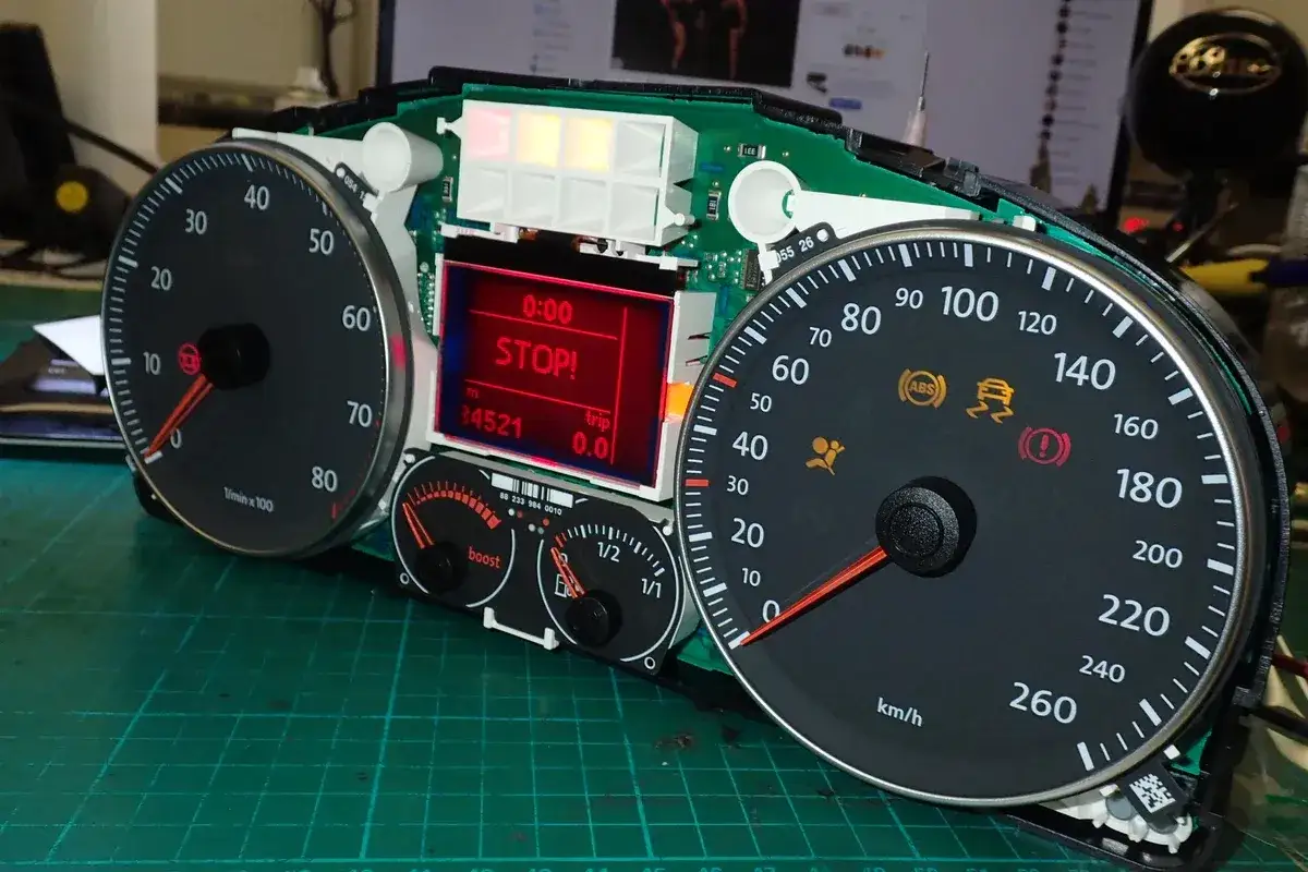 Car dashboard with 