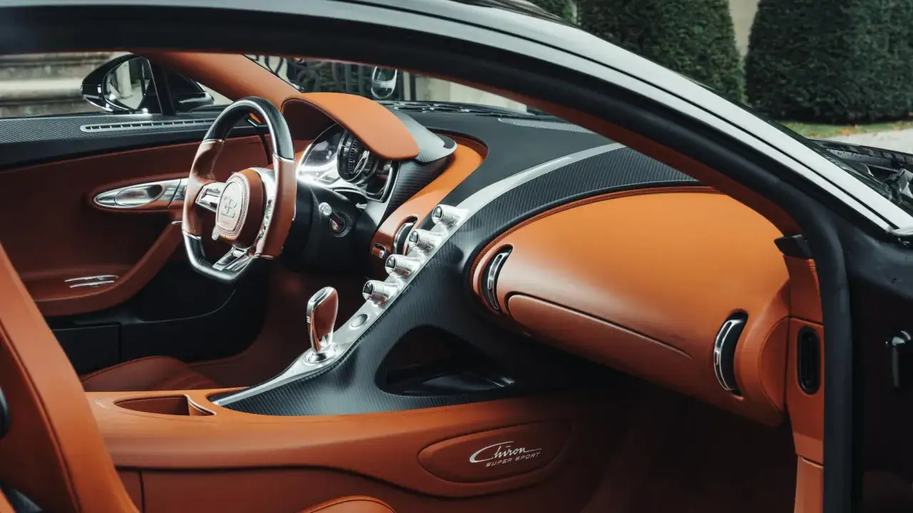 Bugatti Chiron interior luxury materials
