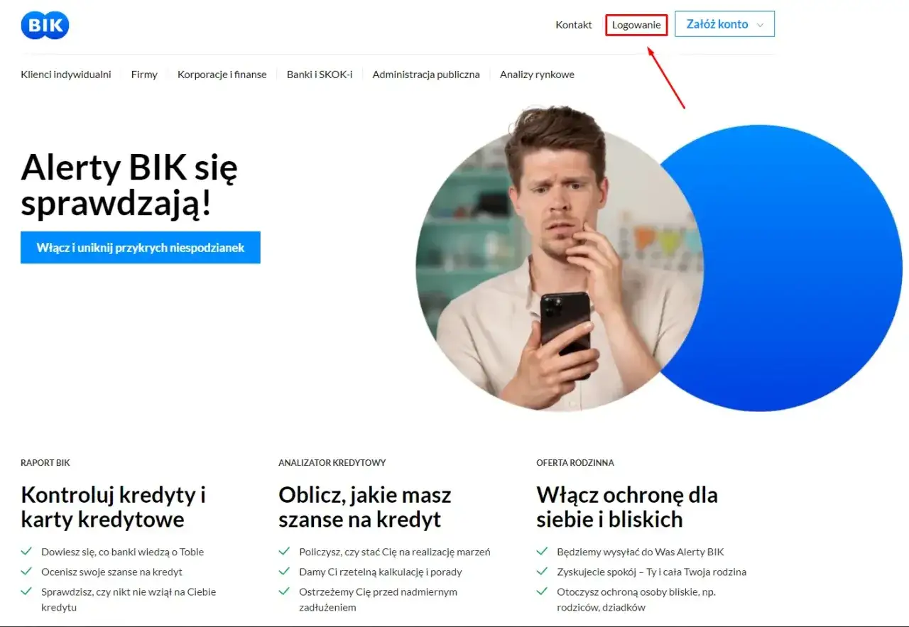 Zaloguj się, by sprawdzić, jak sprawdzić czy jest się w BIK. Zobacz alerty, analizuj szanse na kredyt i chroń bliskich.