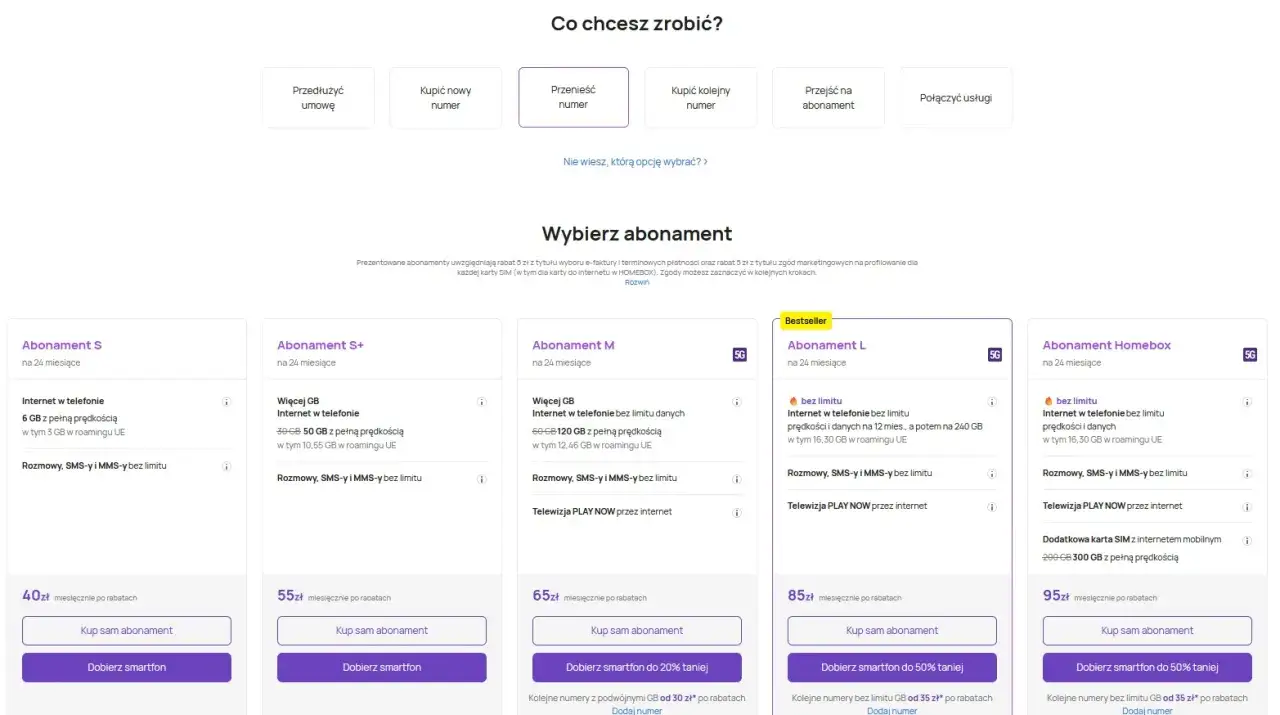 Przeniesienie numeru do innej sieci jest możliwe. Wybierz abonament dla siebie.