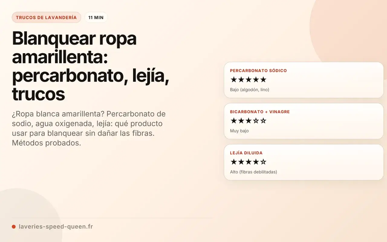 Trucos para blanquear ropa amarillenta: percarbonato, lejía y otros métodos para dejar tus prendas blancas como nuevas.