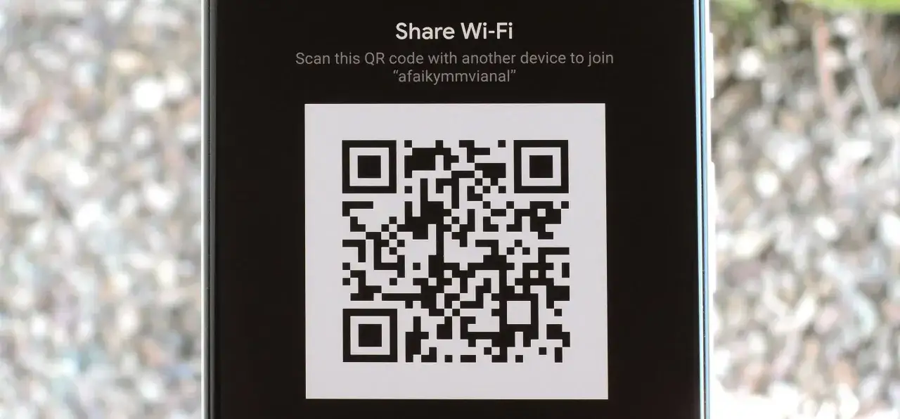 QR-Code zum Teilen des WLAN-Passworts auf Android. Scannen Sie diesen Code, um sich mit dem Netzwerk 