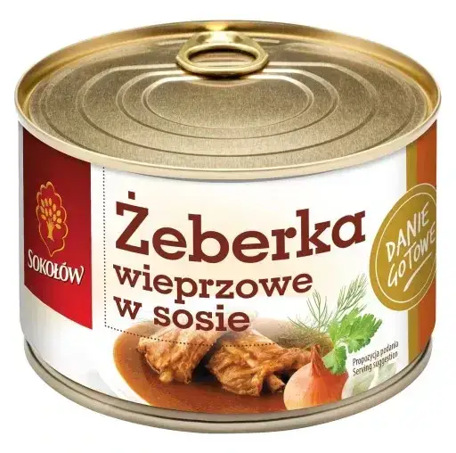 żeberka w sosie gotowe danie