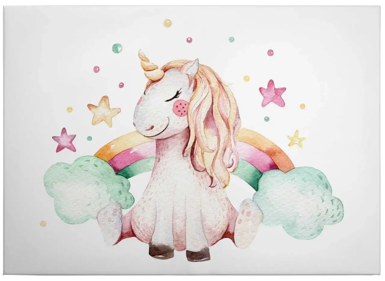 Einhorn malen Pastellfarben Regenbogen