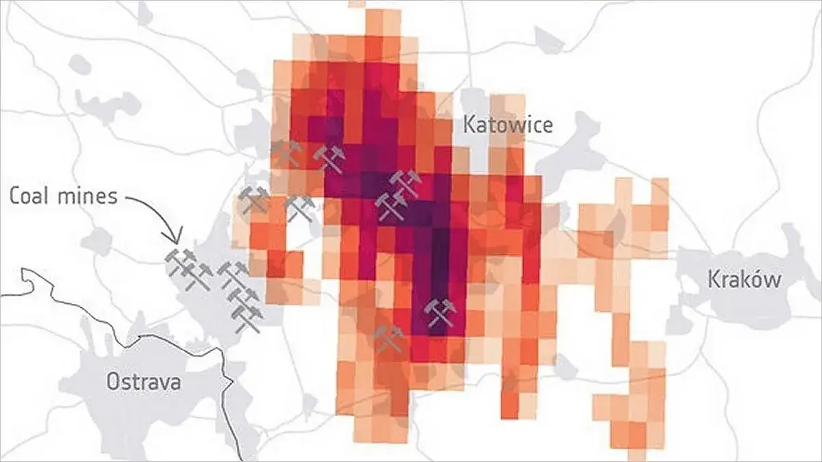 Mapa źr&oacute;deł emisji metanu Polska lub wpływ metanu na klimat