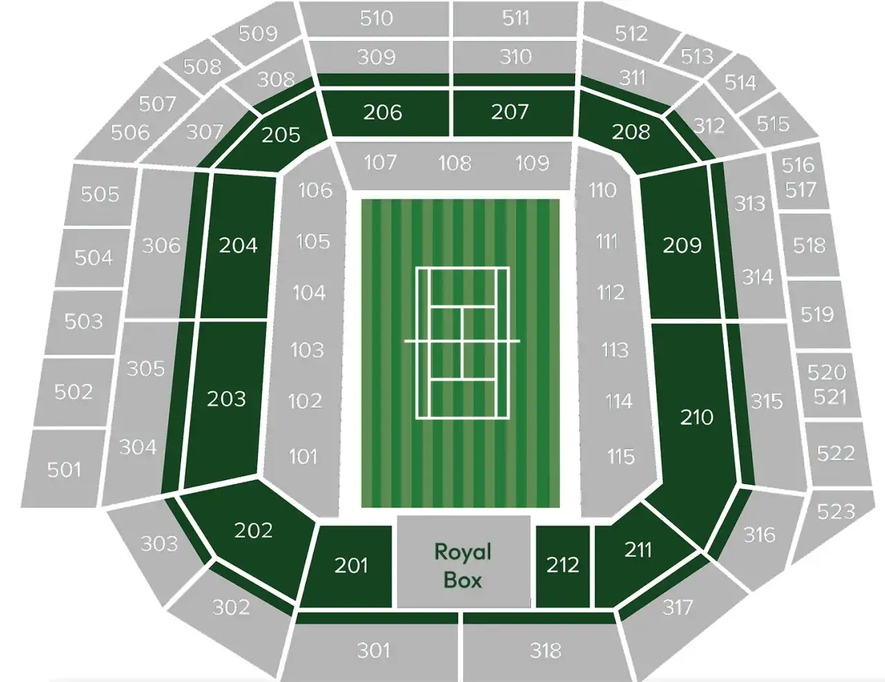 Wimbledon Debenture seating area