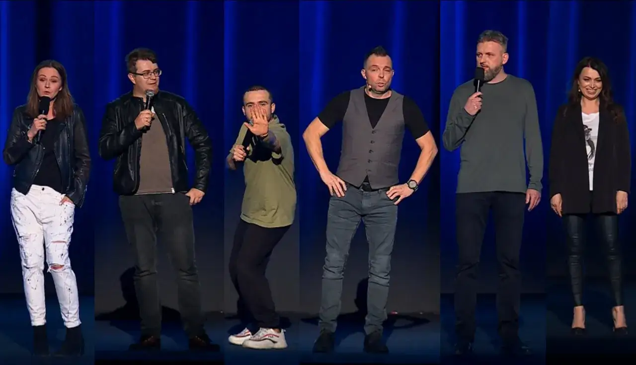 Sześcioro komików na scenie, każdy z mikrofonem. Zastanawiasz się, ile trwa stand up?