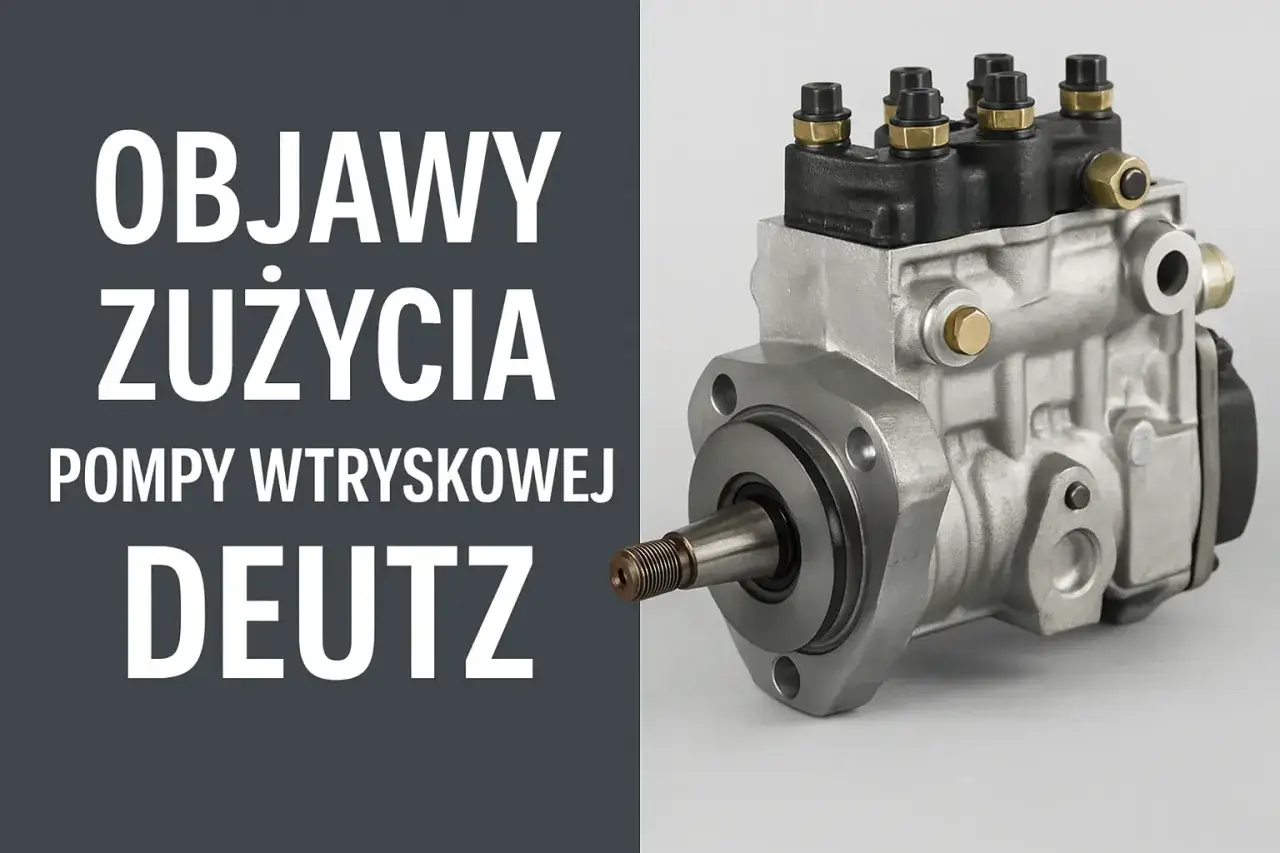 Objawy zużycia pompy wtryskowej Deutz. Widoczna pompa wtryskowa z elementami mocującymi i wałkiem.