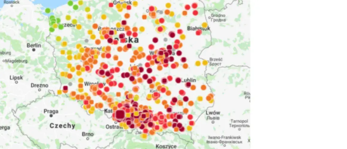 mapa smogu polska