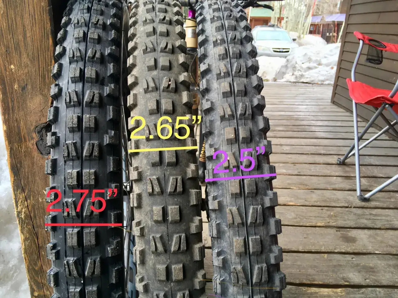 Comparing mountain bike tires: 2.75