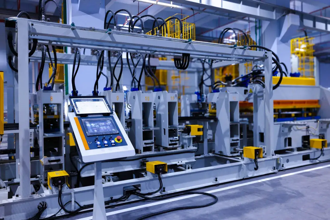 Pannello di controllo di una macchina industriale. La sua complessit&agrave; illustra il **cnc significato**: controllo numerico computerizzato per la precisione.