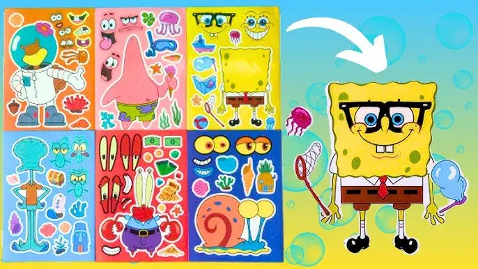 DIY Spongebob face details