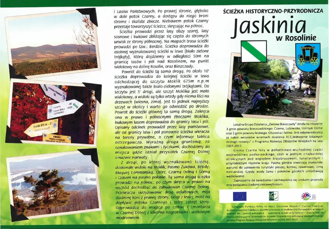 Grota w Rosolinie, jaskinia Jahybta, szlak turystyczny w Rosolinie.