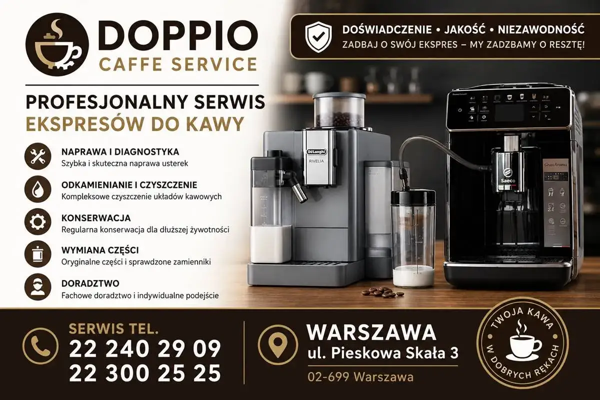 Profesjonalny serwis ekspresów do kawy. Jeśli Twój ekspres DeLonghi nie płucze, naprawimy go szybko i skutecznie. Oferujemy odkamienianie, konserwację i doradztwo.