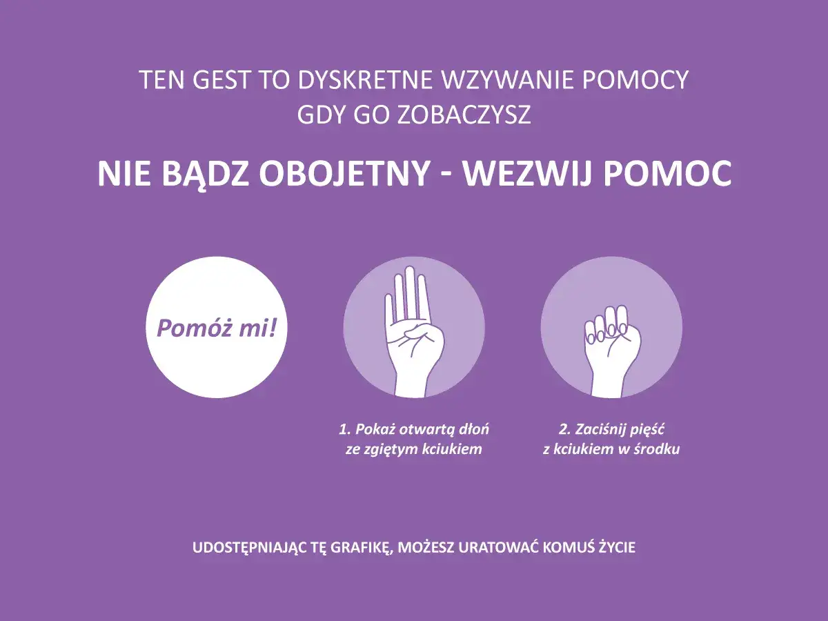 Dyskretny gest pomocy: 