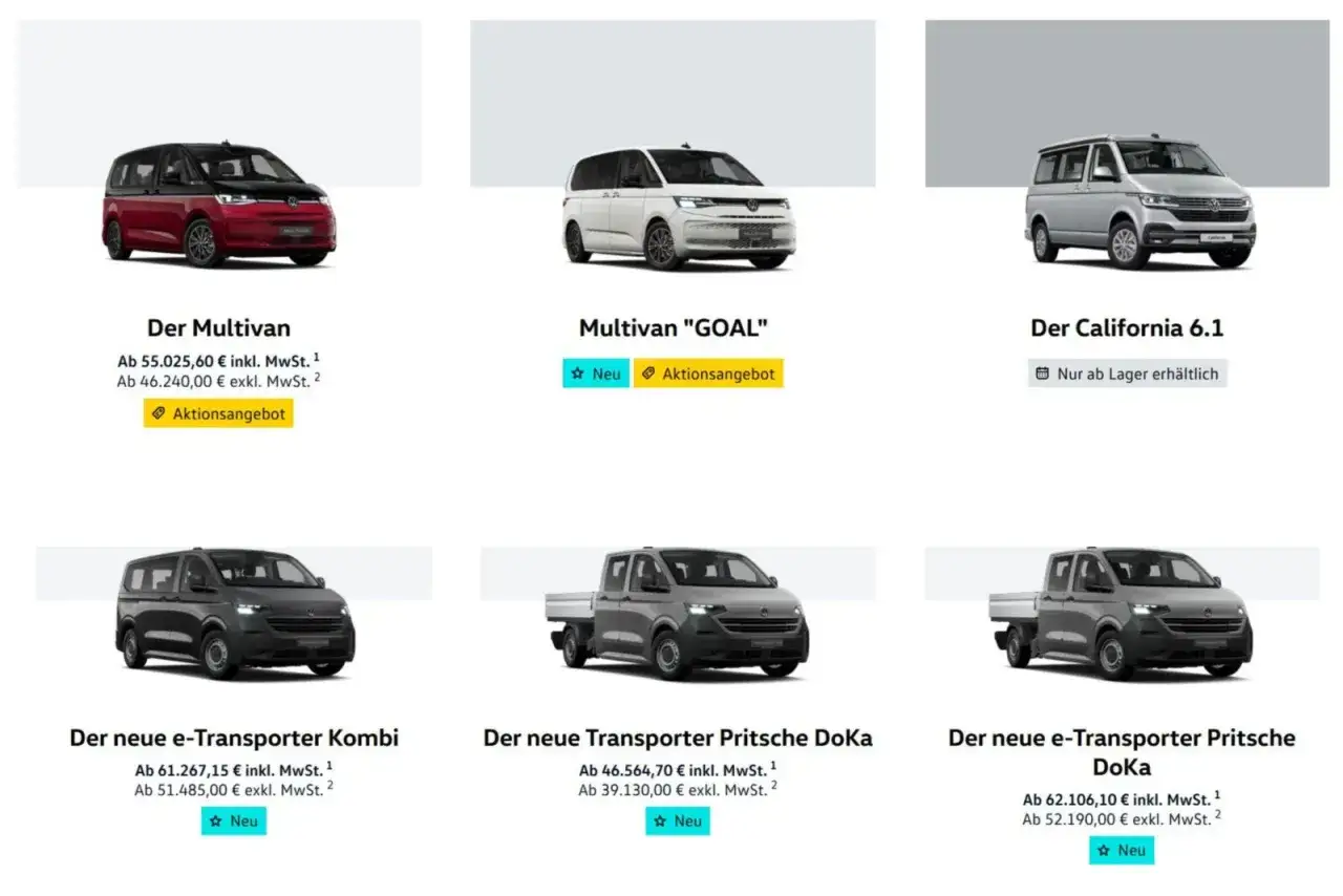 Volkswagen dostawczy modele: Multivan, Multivan