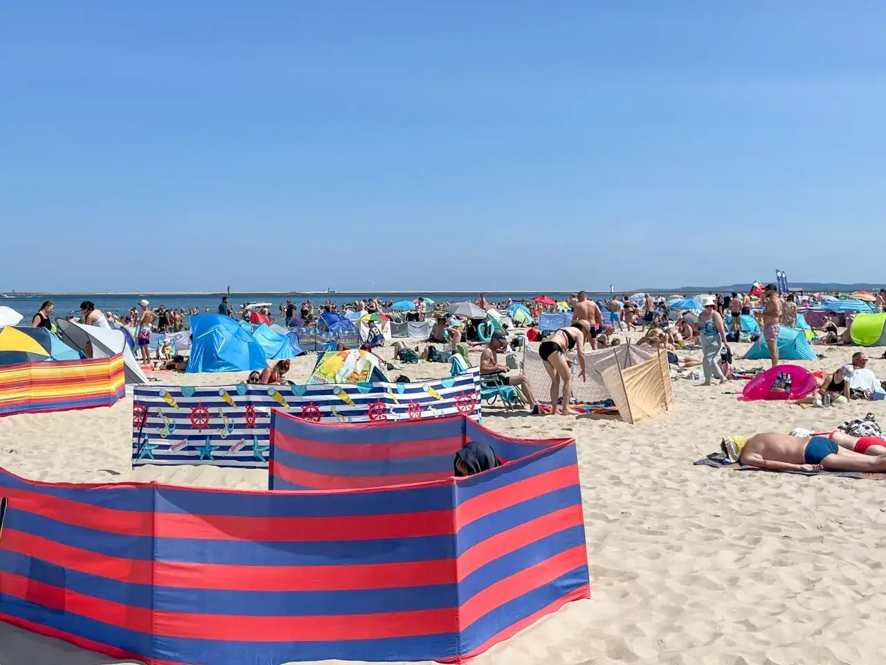 Polska plaża parawan koc