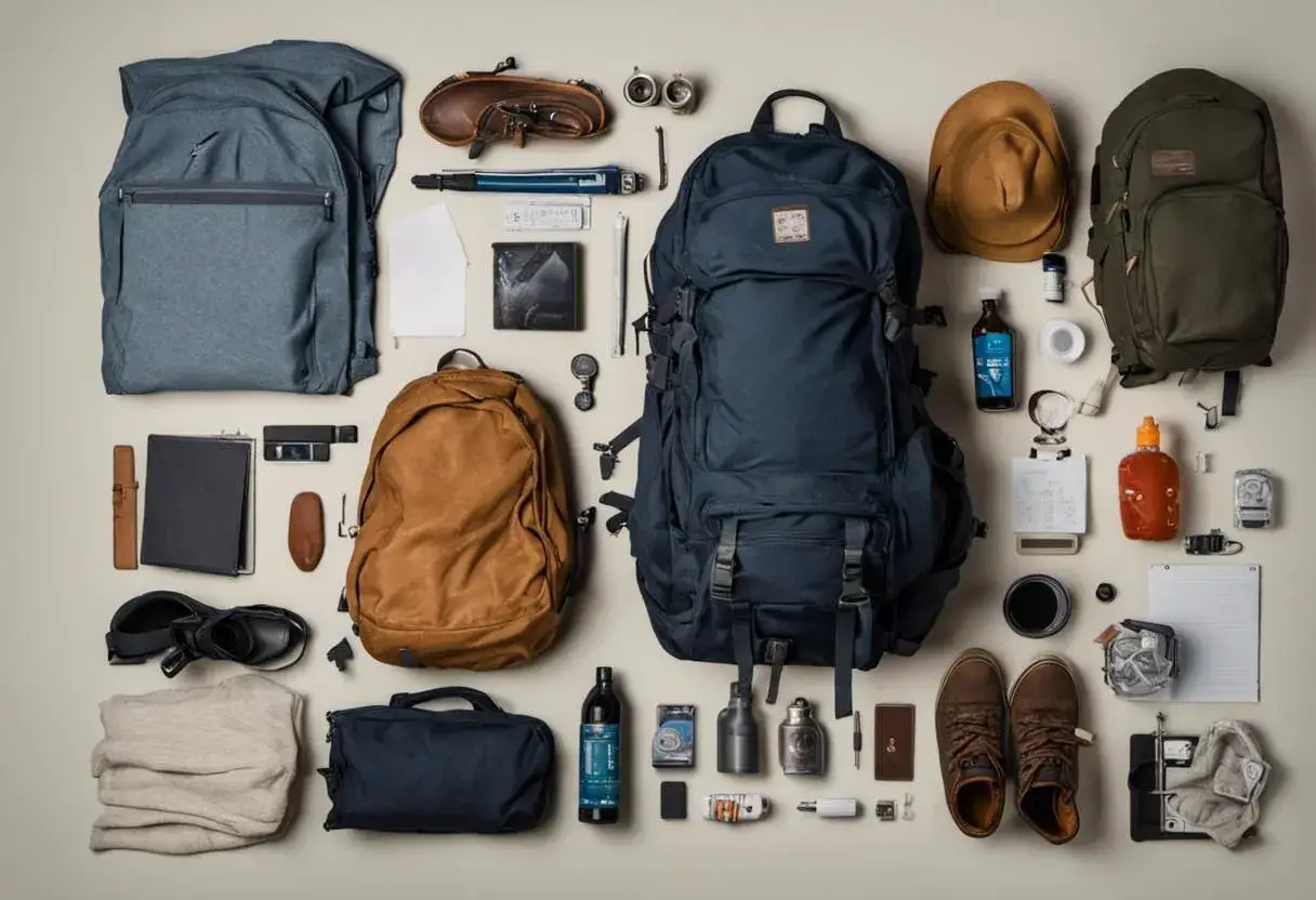Plecak, buty, czapka i inne akcesoria gotowe na backpacking po polsku.