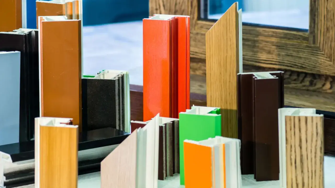 Profili colorati per finestre, alcuni imitano il legno, altri sono in tinta unita. Il PVC che materiale &egrave;? Resistente e versatile.