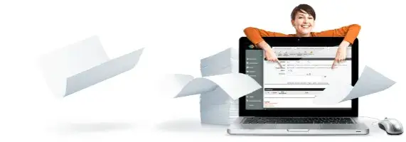 osoba sprawdzająca rachunek online, laptop, eBOK