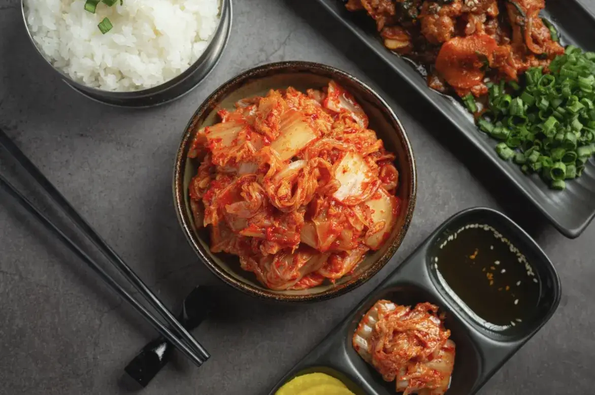koreańskie kimchi - przykład ostrego kimchi