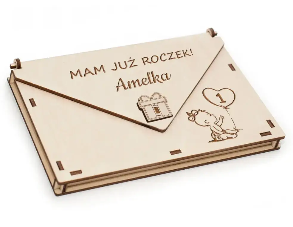 prezent na roczek koperta pieniądze
