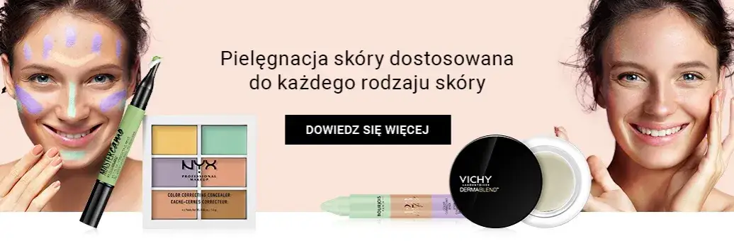 koło barw makijaż korektor zielony