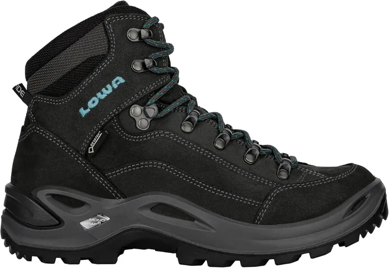 Schwarzer Lowa Renegade Wanderschuh mit Gore-Tex. Bereit für jeden lowa renegade test im Gelände.