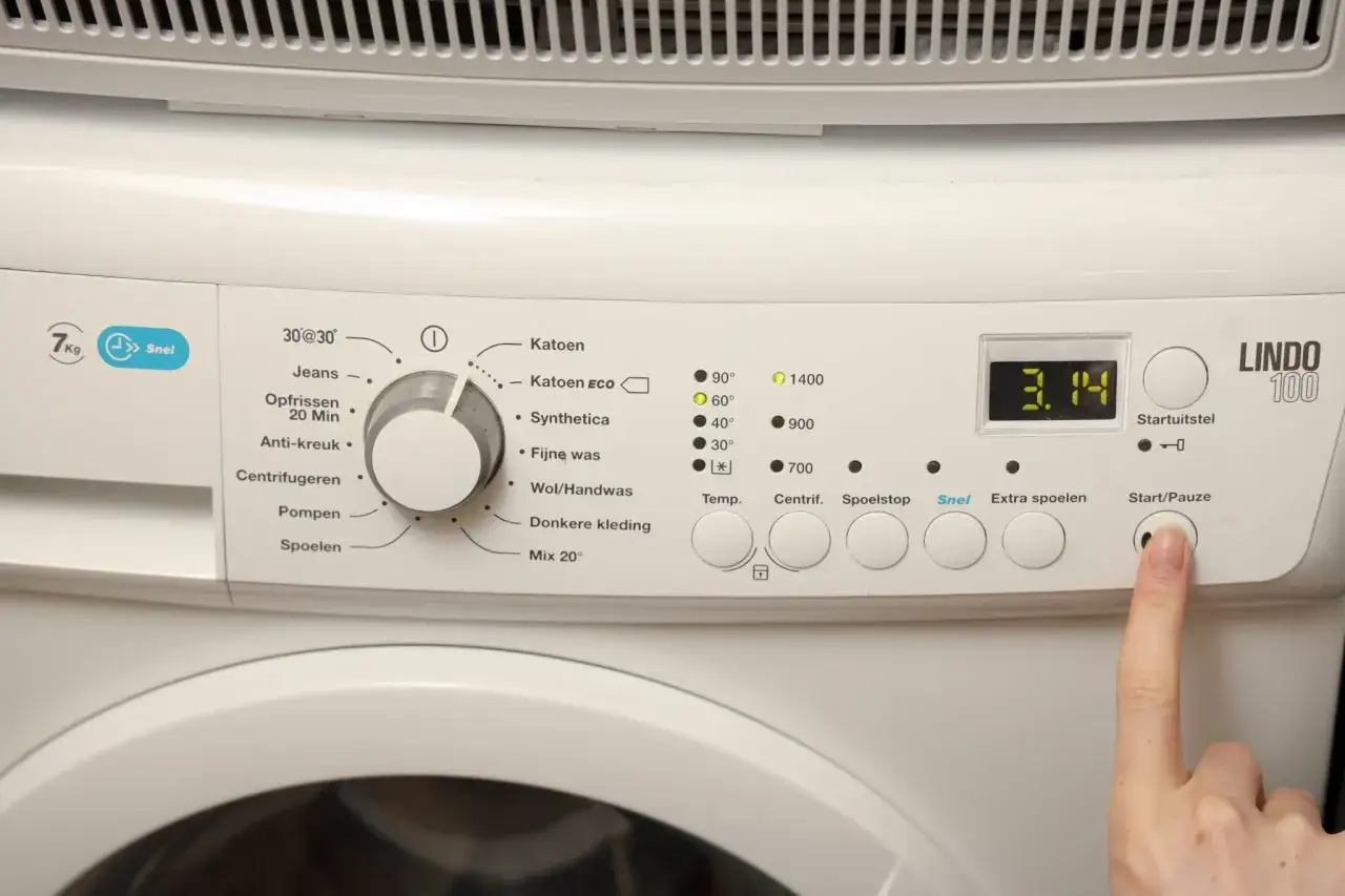 Wasmachine met programma's. De vraag