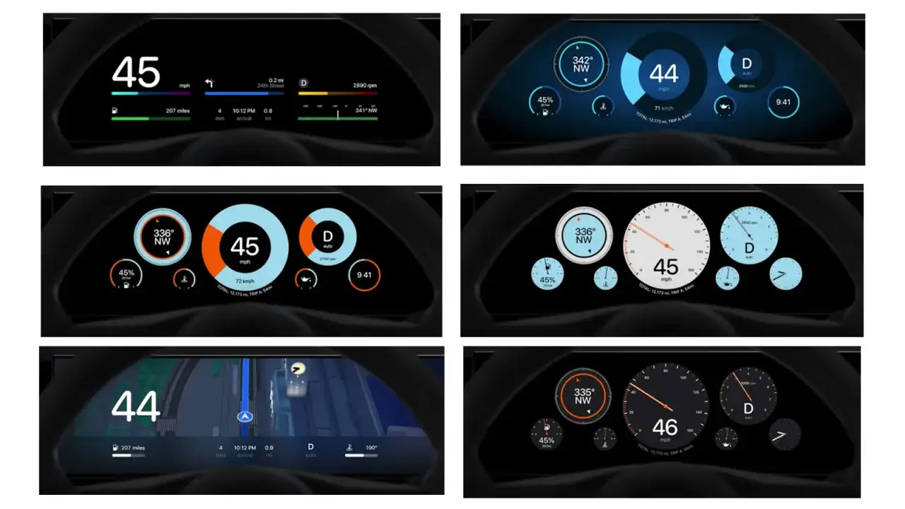Nowoczesne deski rozdzielcze samochodów pokazują prędkość, nawigację i dane o podróży. To właśnie car play co to jest - interfejs dla kierowcy.