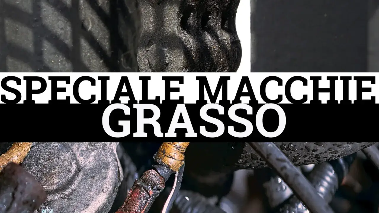 Soluzione speciale per togliere macchie di unto vecchie da parti meccaniche.