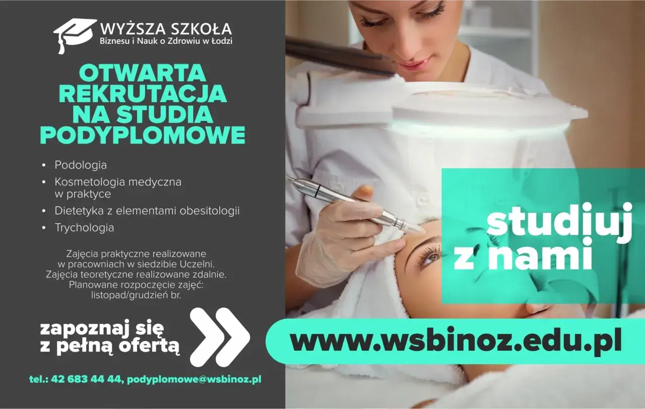 Rekrutacja na studia podyplomowe: podologia, kosmetologia, dietetyka, trychologia. Dowiedz się, co to studia podyplomowe i studiuj z nami!