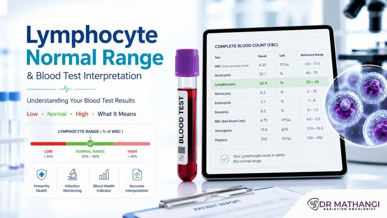 Blutbild zeigt Lymphozyten im Normalbereich (28,4%). Ein niedriger Wert w&auml;re besorgniserregend.