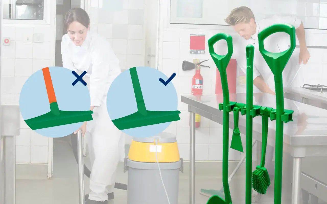 Jak się pozbyć listerii? W kuchni stosuj zielone narzędzia do sprzątania, unikaj pomarańczowych.