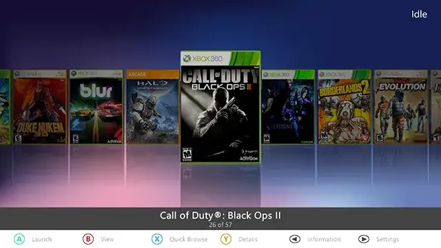 Xbox 360 Aurora dashboard interface