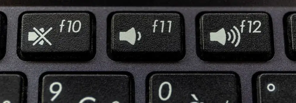 klawisze funkcyjne laptopa ikony głośnika