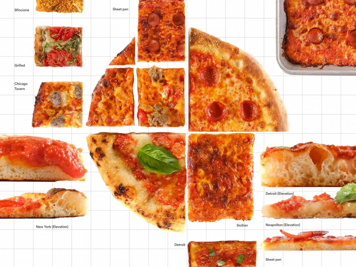 Różne rodzaje pizzy: od klasycznej pepperoni, przez sycylijską, po nowojorską i Detroit.