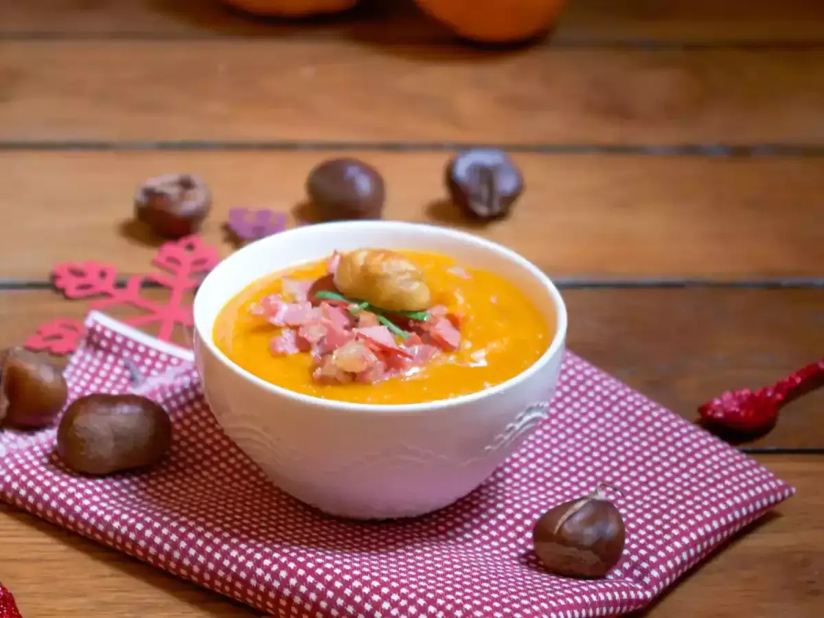 Ingrédients soupe potimarron châtaigne
