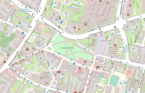 Mapa atrakcji Radomia