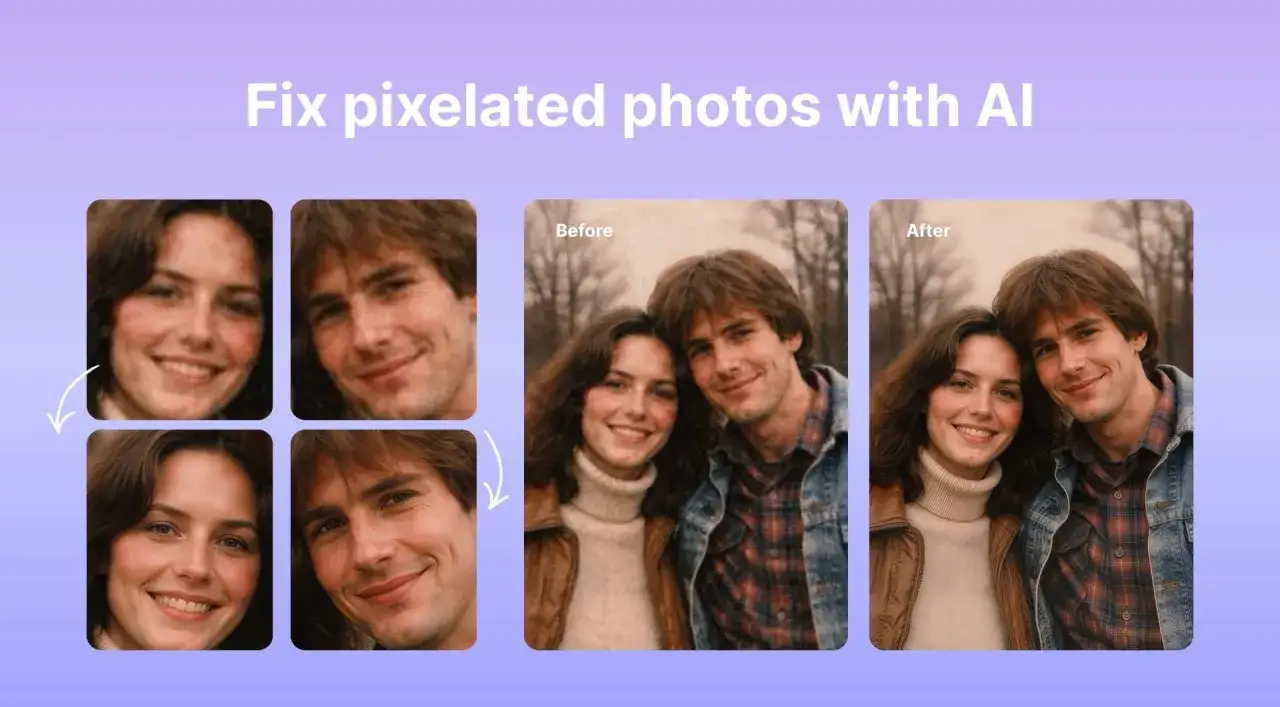 Mejora tus fotos pixeladas con IA. Compara el antes y despu&eacute;s de estas aplicaciones para editar fotos y recupera la nitidez.