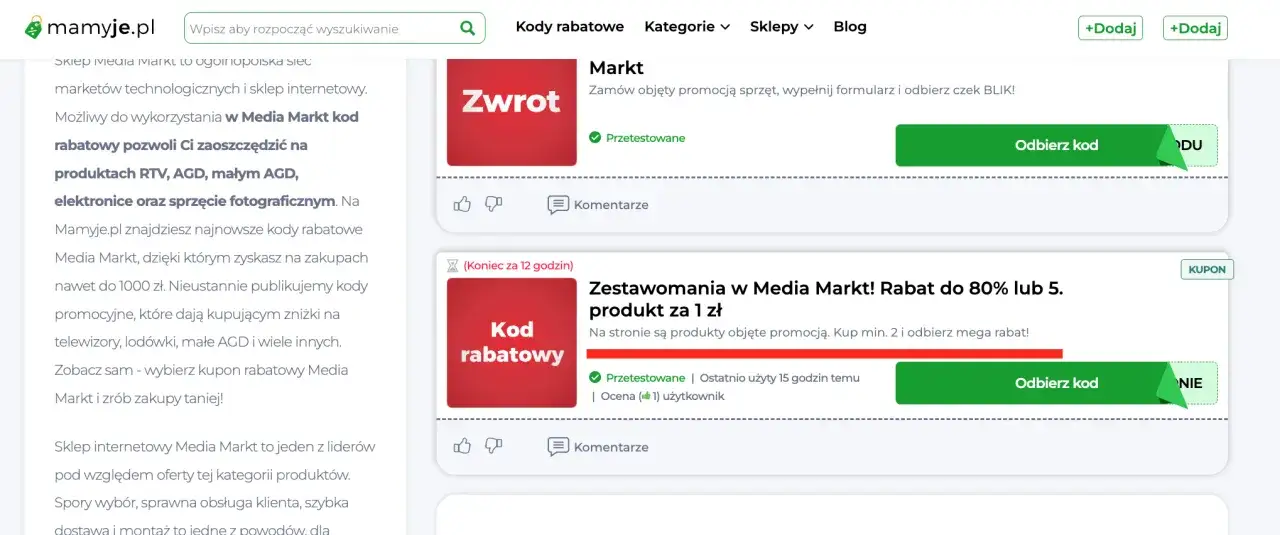 Jak działają kody rabatowe i cashback? Opłaca się! Zniżki na RTV, AGD i elektronikę w Media Markt. Odbierz kod i oszczędzaj!