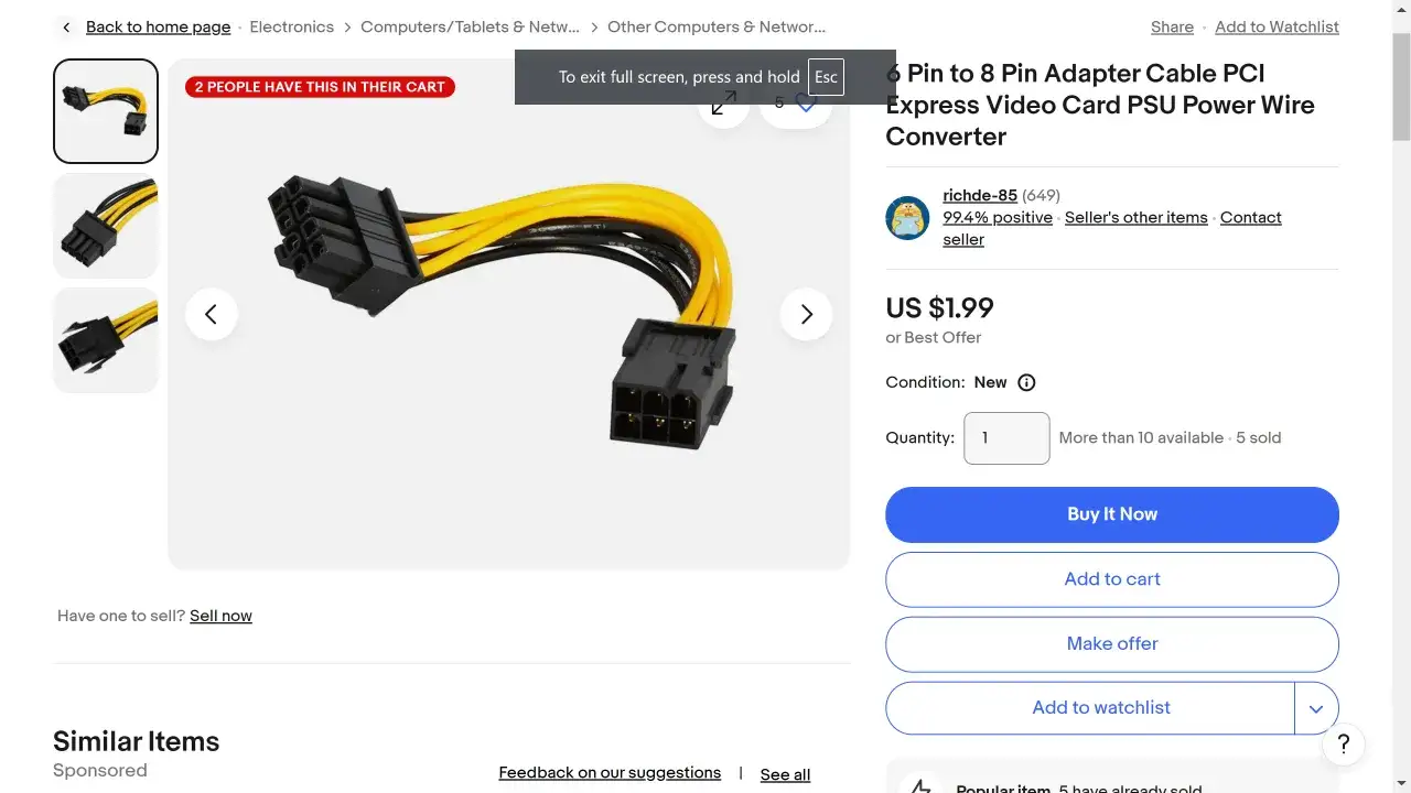 PCIe 6-pin vs 8-pin connector comparison