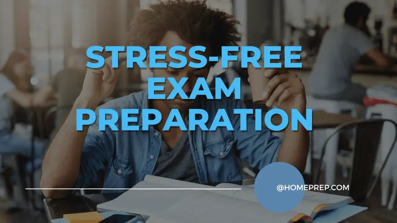 Mann lernt entspannt für Prüfungen. Die To-dos sind übersichtlich, die Vorbereitung stressfrei.