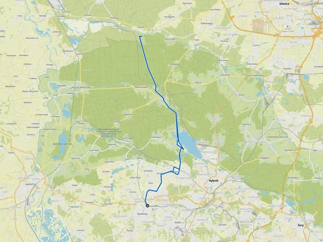 Trasy rowerowe Rybnik i okolice, malownicze tereny Parku Krajobrazowego Cysterskie Kompozycje Krajobrazowe Rud Wielkich.