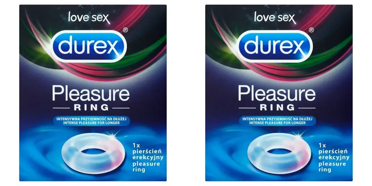 Dwa opakowania Durex Pleasure Ring. Pierścień erekcyjny na penisie dla intensywnej przyjemności.