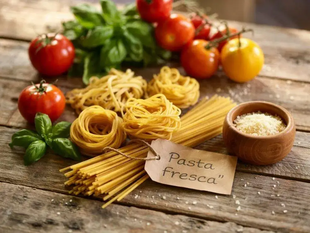 różne rodzaje makaronu spaghetti: spaghettini, spaghettoni, bucatini, linguine