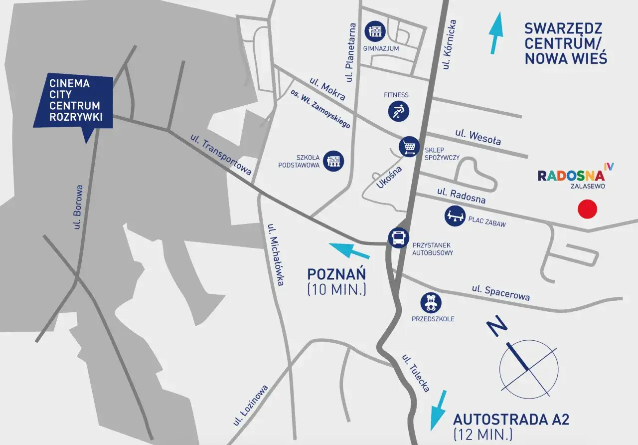 Mapa dojazdu Pensjonat Radosna Jesień Przybroda
