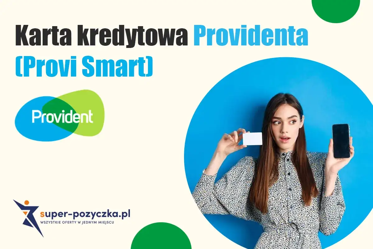 Karta kredytowa Providenta (Provi Smart) w rękach młodej kobiety.