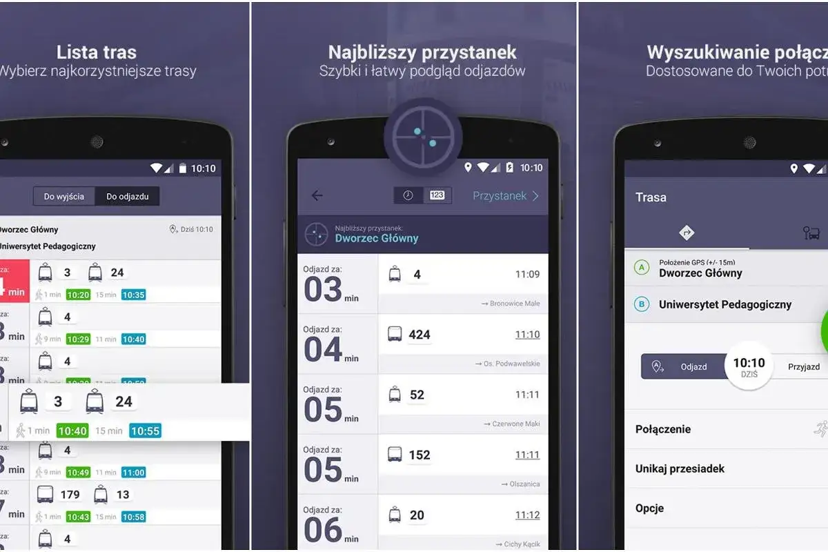 Aplikacja Jakdojade Kraków